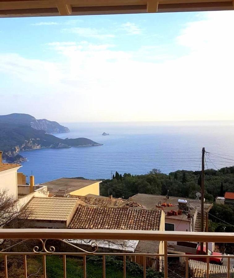 Traditional Panoramic Sea View House Lákones Esterno foto