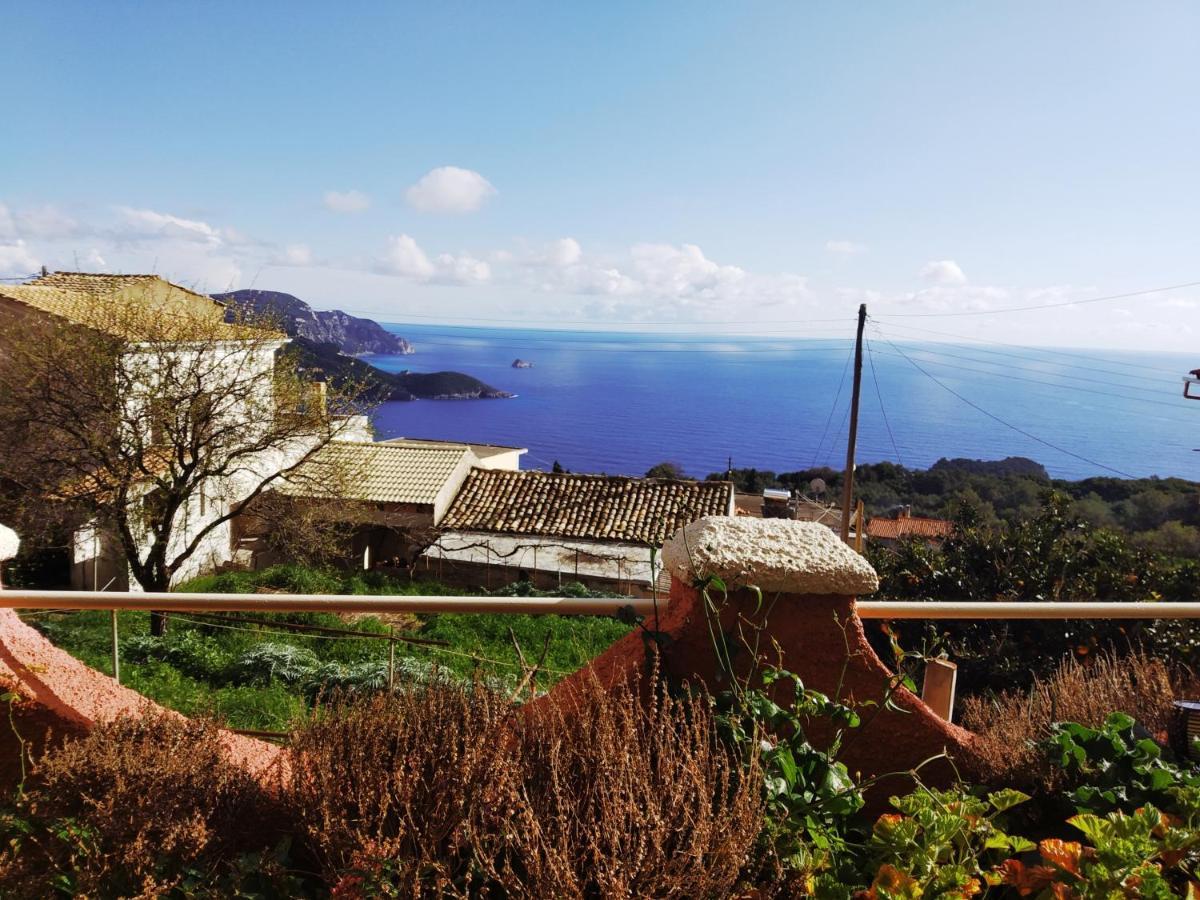 Traditional Panoramic Sea View House Lákones Esterno foto