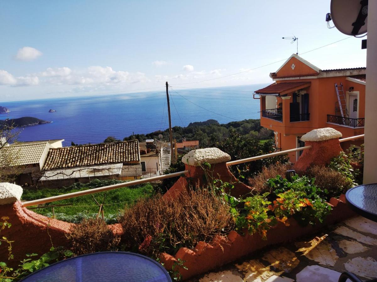 Traditional Panoramic Sea View House Lákones Esterno foto