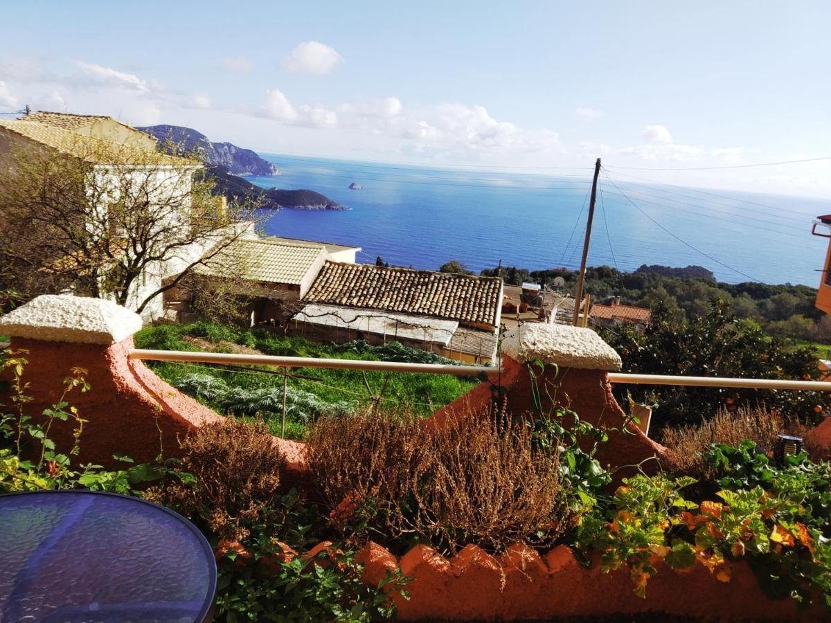 Traditional Panoramic Sea View House Lákones Esterno foto
