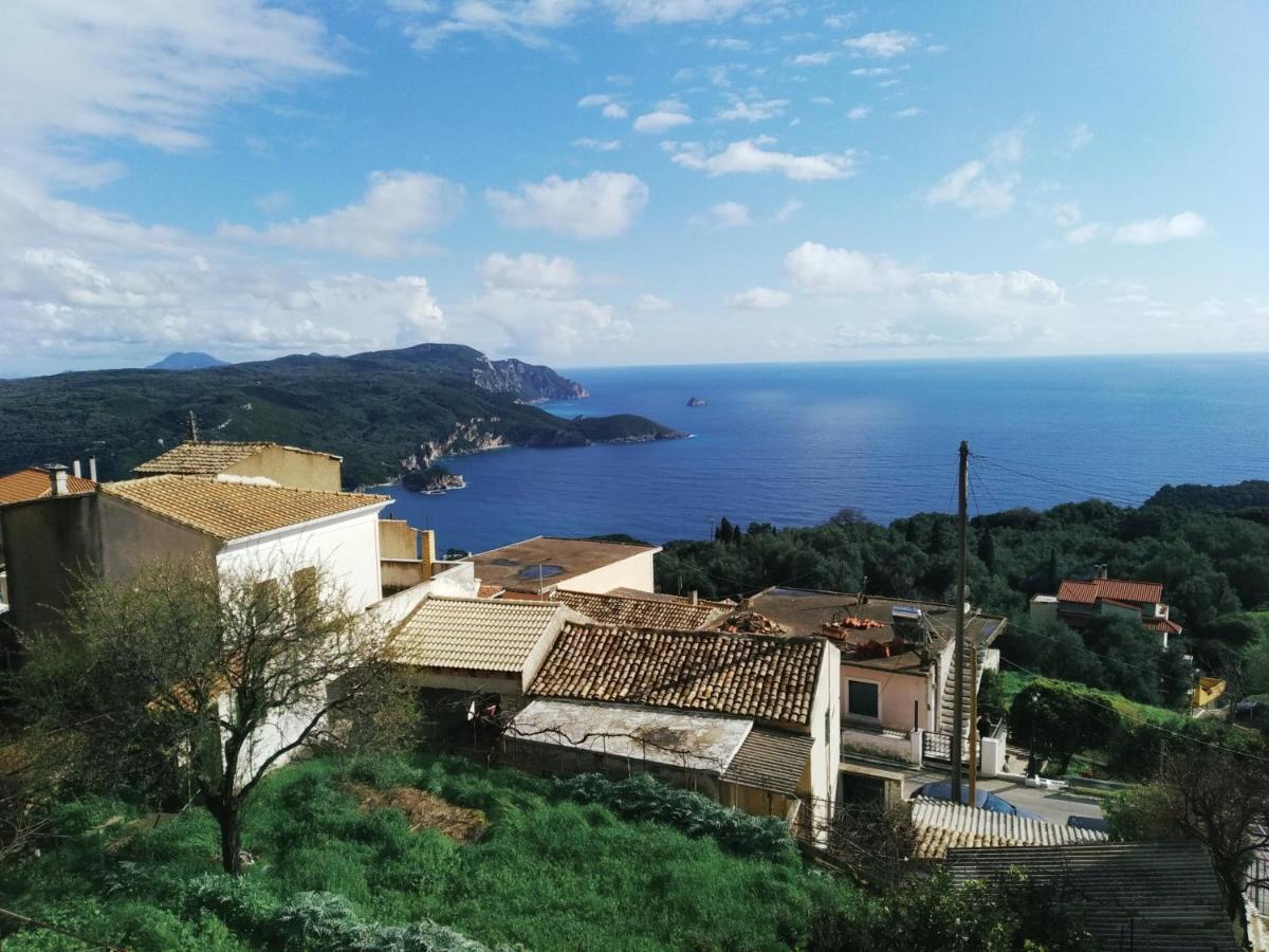 Traditional Panoramic Sea View House Lákones Esterno foto