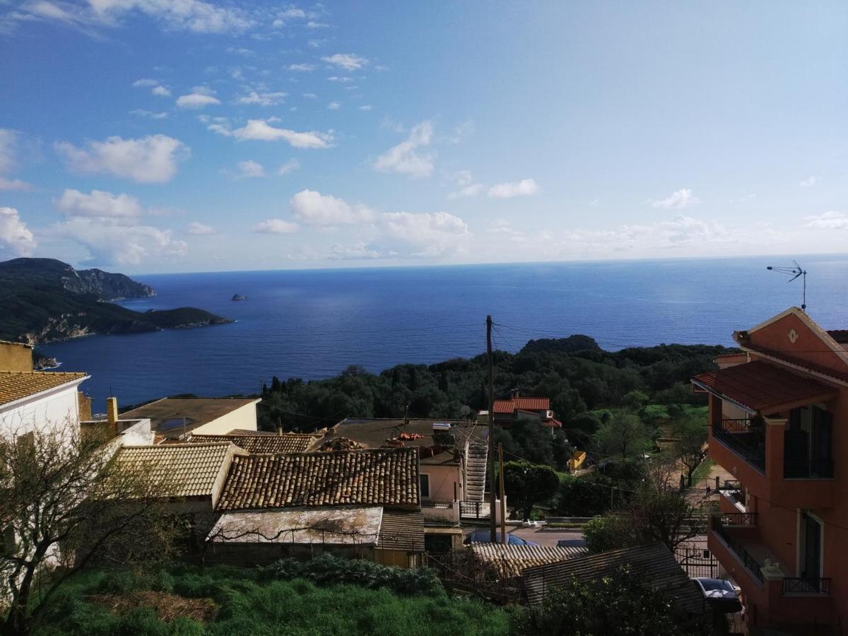 Traditional Panoramic Sea View House Lákones Esterno foto