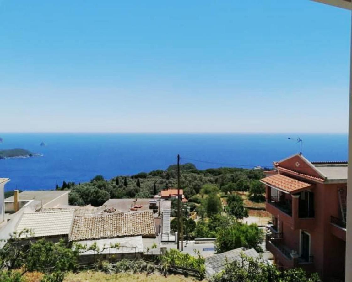 Traditional Panoramic Sea View House Lákones Esterno foto