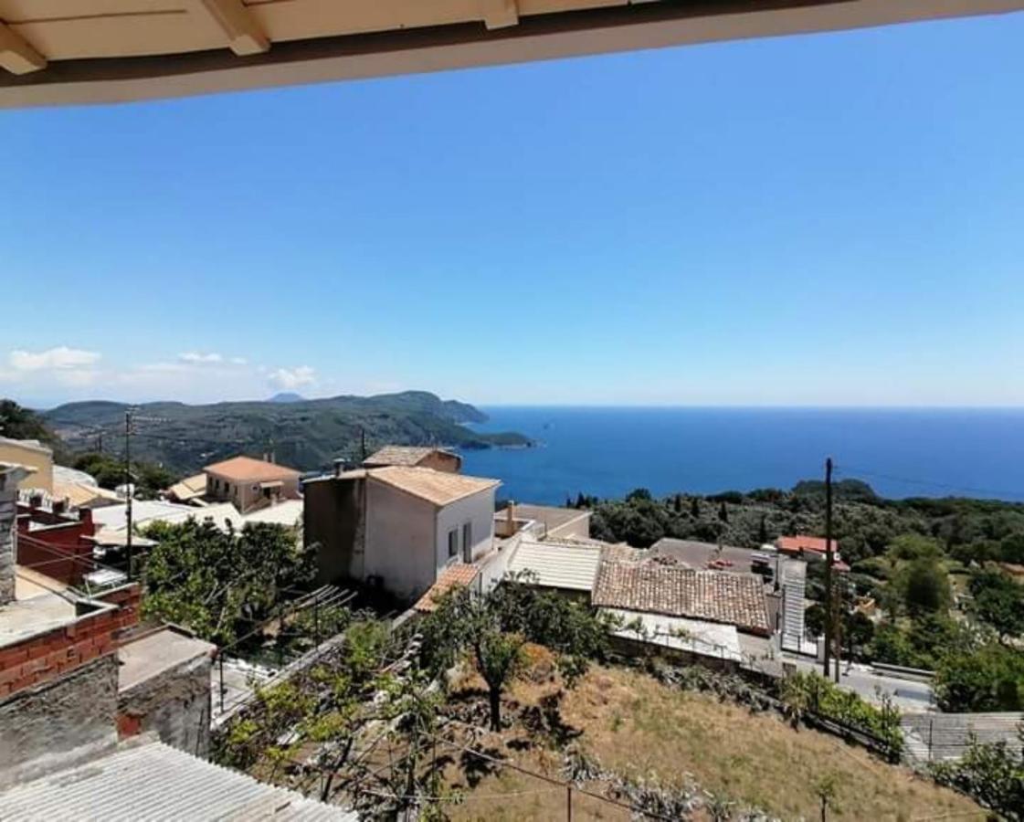 Traditional Panoramic Sea View House Lákones Esterno foto