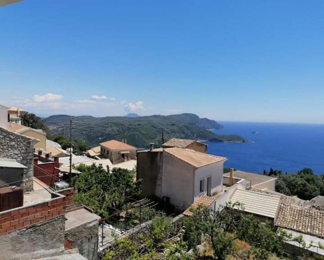 Traditional Panoramic Sea View House Lákones Esterno foto