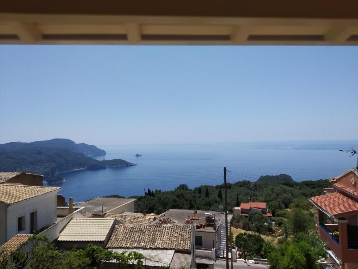 Traditional Panoramic Sea View House Lákones Esterno foto