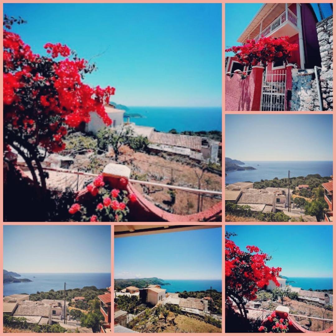 Traditional Panoramic Sea View House Lákones Esterno foto